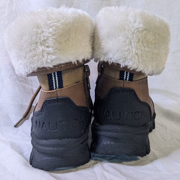 Nautica Brown and Black Kids Snow Boots - Picture 5 of 9